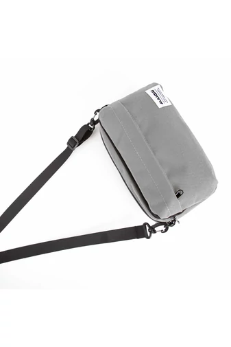 Geantă Sport Crossbody Gri Pentru Bărbați Din Poliester Dimensiune Medie