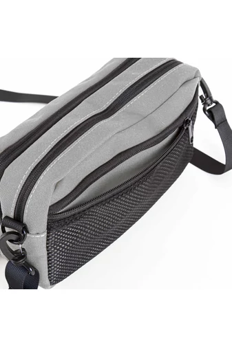 Geantă Sport Crossbody Gri Pentru Bărbați Din Poliester Dimensiune Medie