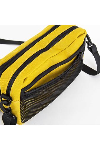 Geantă Sport Crossbody Galbenă Pentru Bărbați Din Poliester Dimensiune Medie