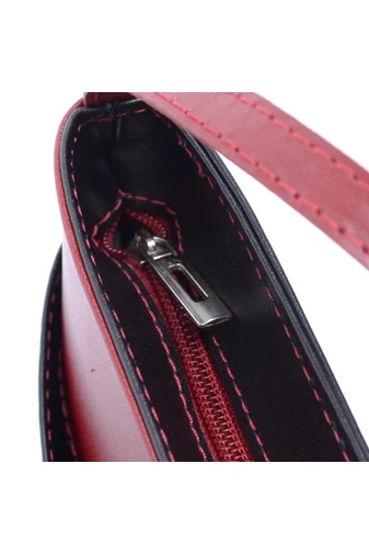 Geantă Damă  Accesorizată Cu Flori Mici Din Piele Naturală 