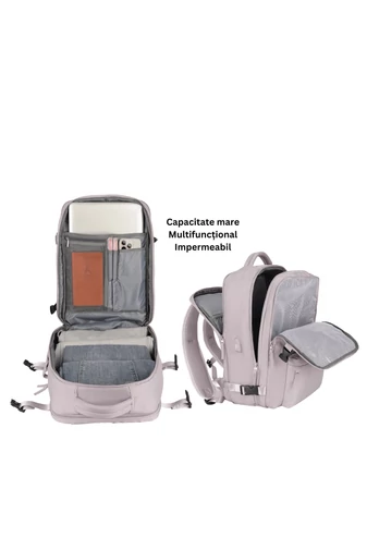 Rucsac Stil Valiză Albastru Deschis Dimensiune Wizz-air( 40X30x20) Multifuncțional 