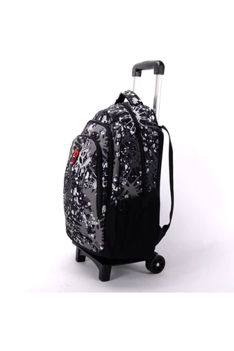 Aoking Rucsac Gri Model Stropit Pe Roți