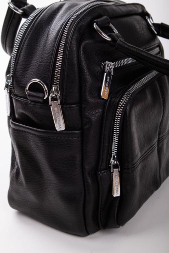 SILVIA ROSA Rucsac/Geantă De Mână Și Crossbody Negru Din Piele Ecologică