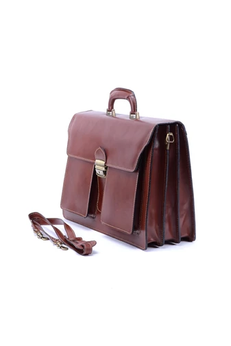 BONLUO Servietă Marou Unisex Din Piele 40cm