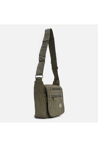 BONLUO Geantă Crossbody De Bărbați Din Pânză Cu Multiple Buzunare