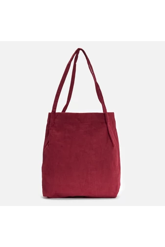 Geantă de Umăr Minimalistă din Velur Vișiniu