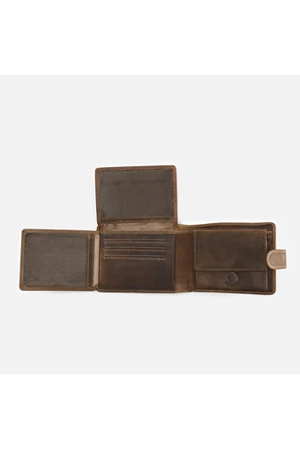 Baaron Portofel Din Piele Naturală, Gravat Cu Model Câine Dimensiuni 12*9,5*3 cm 
