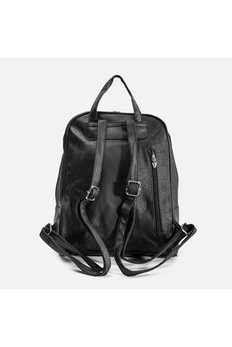 BONLUO Rucsac Negru Din Imitație Piele