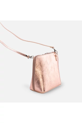 	 Vera Pelle Geantă Crossbody Mini Rozgold Din Piele Naturală