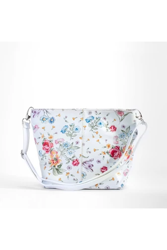 Besty Poșetă Mărime Medie Piele Naturală Florală de Damă