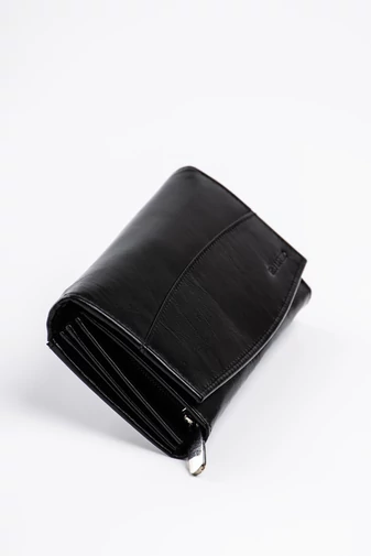 Bellugio Portofel Negru Din Piele Naturală Dimensiune Mare