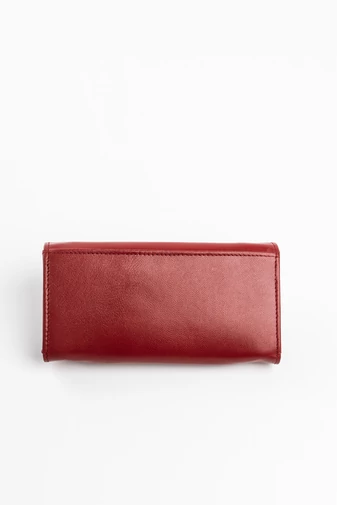 Bellugio Portofel Damă Bordo Din Piele Naturală 18*9*3,5 cm