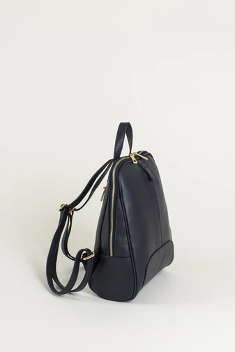 Besty Rucsac Albastru Din Piele Naturală