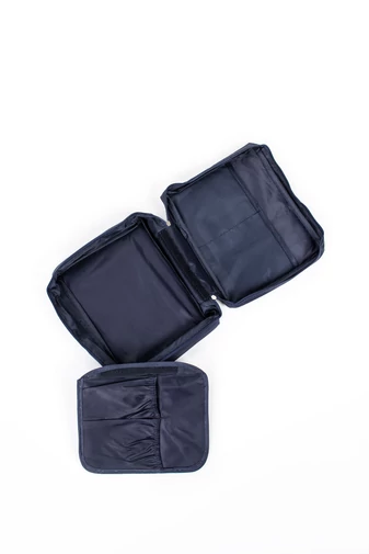 BONLUO Borsetă Pentru Cosmetice Violet Cu Flori Dimensiuni 21*18*7,5 cm
