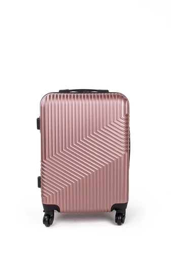 Leonardo Da Vinci Valiză Cabină Rosegold Cu Pereți Tari Dimensiune Wizzair (55*35*23cm)