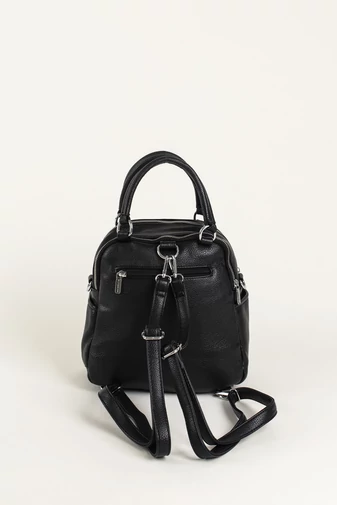 Silvia Rosa Rucsac Stilat Piele Ecologică Neagră pentru Femei Dimensiunea 28*25*14cm