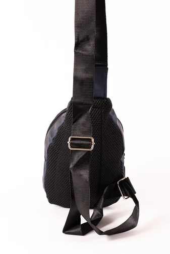 Geantă Crossbody De Bărbați Albastră Din Material Impermeabil