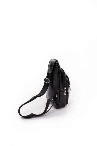 Venti Geantă Crossbody ȘI Rucsac Negru Din Imitație Piele
