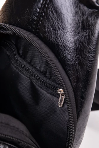 Venti Geantă Crossbody ȘI Rucsac Negru Din Imitație Piele