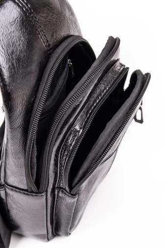 Venti Geantă Crossbody ȘI Rucsac Negru Din Imitație Piele