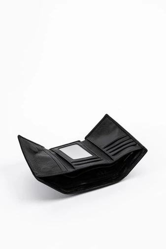 Fuerdanni Portofel Negru Unisex Din Piele Naturală