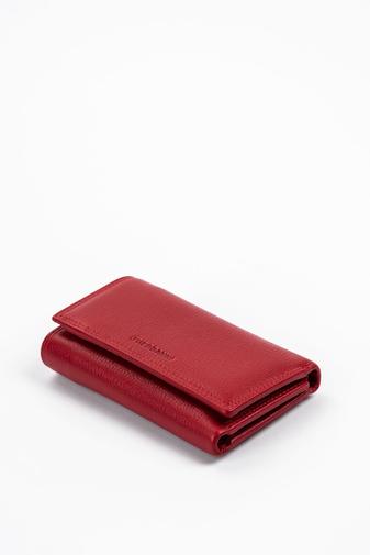 Fuerdanni Portofel Roșu Unisex Din Piele Naturală