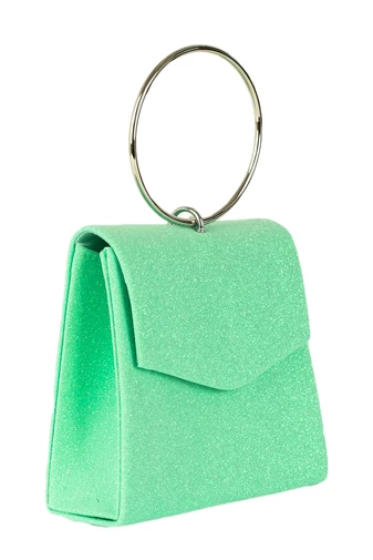 Poșetă Elegantă De Damă  Pentru Ocazii Verde Cu Sclipici