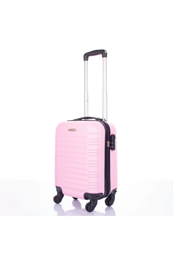 Leonardo Da Vinci Valiză Cabină Dimensiune Wizzair Roz Cu Pereți Tari(40*30*20cm)
