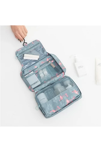 Geantă Pentru Cosmetice Negru Din Material Sintetic Cu Model Flamingo