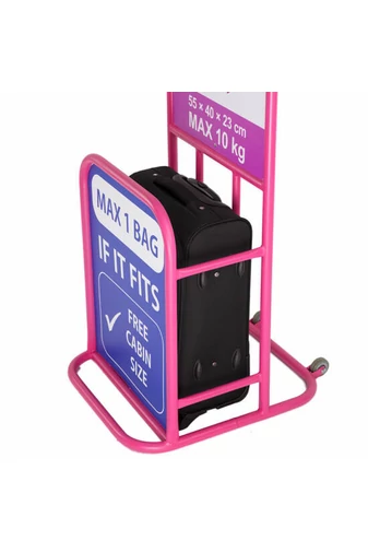 Valiză Albastru Cu Roșu Dimensiune Wizz-air 55x37x20 Cu Spațiu Extensibil 
