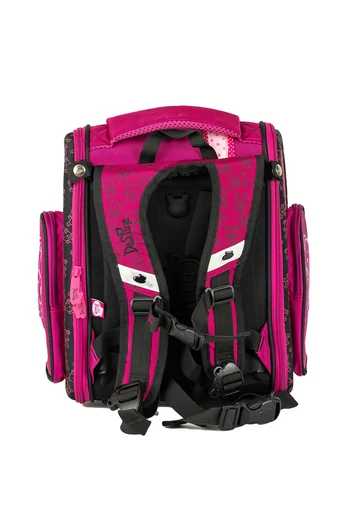 Delune Rucsac Roz Închis cu model Ursuleț de dimensiunile 37x34x15cm 
