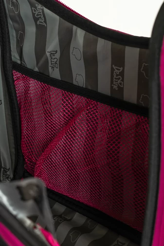 Delune Rucsac Roz  cu model Fluturi Bufnițe de dimensiunile 37x34x15cm 