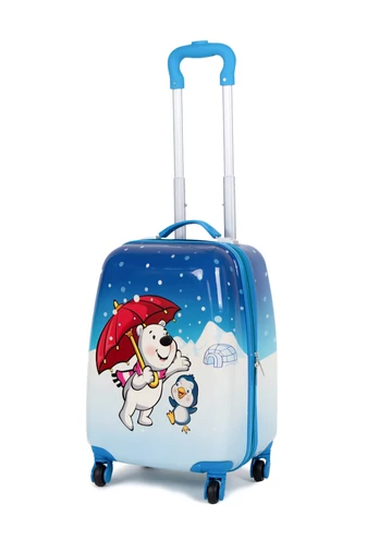 Valiză Mini Albastră Pentru Copii Cu Urs Polar