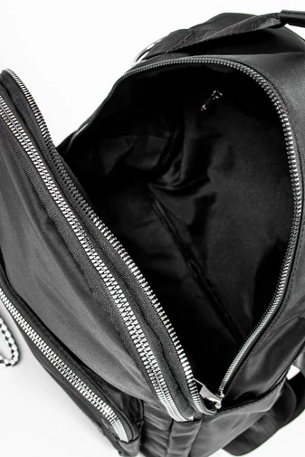 Geantă Neagră 2în 1 Rucsac Și Geantă De Umăr Material Impermeabil
