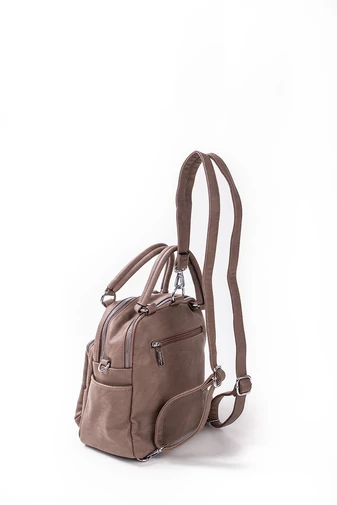 SILVIA ROSA Rucsac/Geantă De Mână Și Crossbody Maro Deschis Din Piele Ecologică