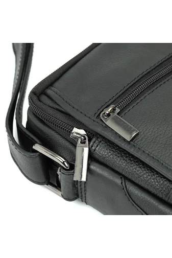 Bellugio Geantă Crossbody Negră Pentru Bărbați Din Piele Naturală Calitate Premium