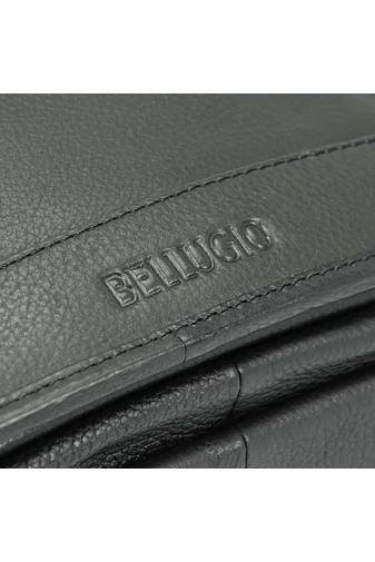 Bellugio Geantă Crossbody Negră Pentru Bărbați Din Piele Naturală Calitate Premium