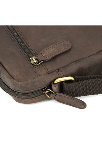 	 Bellugio Geantă Crossbody Maro De Bărbați Din Piele Naturală