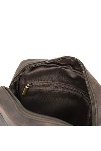 	 Bellugio Geantă Crossbody Maro De Bărbați Din Piele Naturală