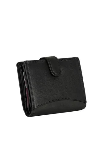 WILD Portofel Negru Pentru Bărbați Stil Carte Din Piele Naturală Cu Etichetă RFID De Securitate