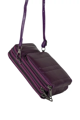 D.D.DAS Geantă Crossbody Violet Închis Mini Din Material Impermeabil 