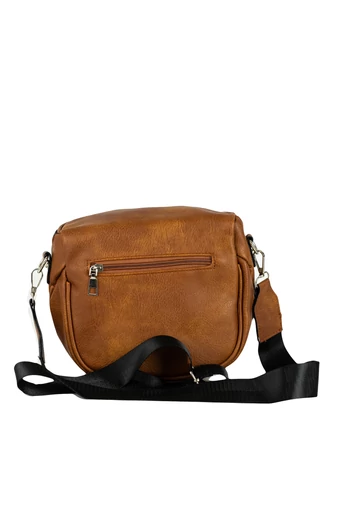 Geantă Crossbody Imitație Piele Culoare Maro Coniac
