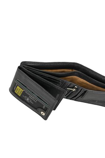 Pragati Portofel Negru Pentru Bărbați Din Piele Naturală Cu Etichetă RFID De Securitate