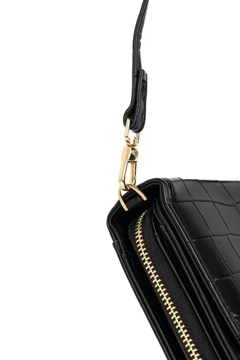Geantă Mică Crossbody Culoare Negru Tip Portofel 