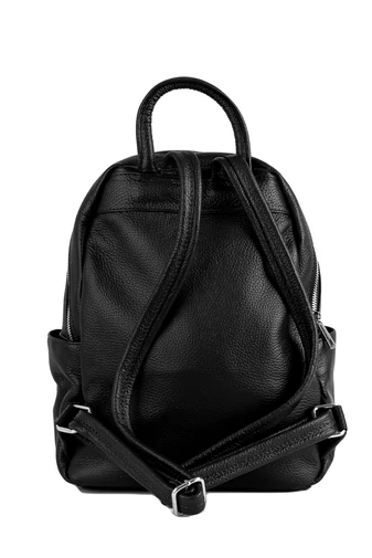Rucsac Negru Stilat Pentru Damă Din Piele Naturală 