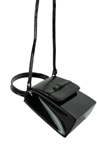 Diva Geantă De Mână Lăcuită Elegantă Negru   Mini