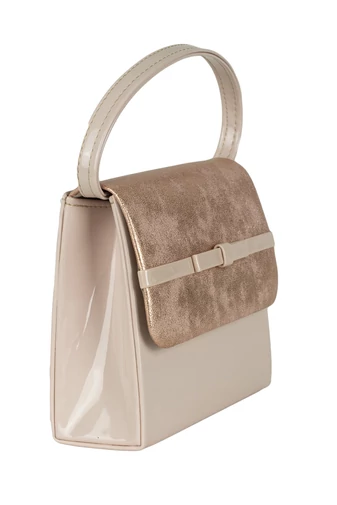 Diva Geantă De Mână din Imitație de Piele Elegantă Rose Gold  Mini  