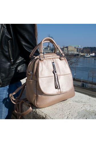 Silvia Rosa Rucsac Stilat Piele Ecologică Rosegold pentru Femei