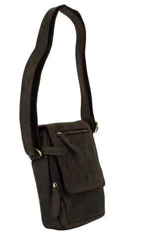 Geantă Crossbody De Bărbați Negru Din Piele Naturală Calitate Premium
