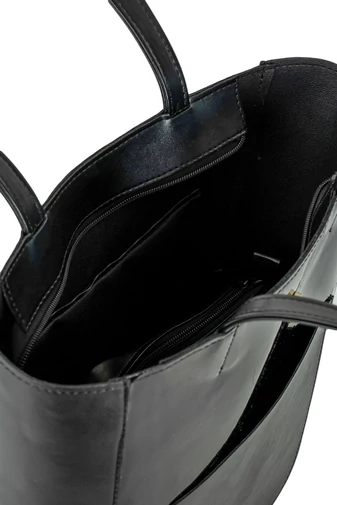 Prestige Geantă De Mână De Umăr Neagră Din Piele Ecologică Calitate Premium